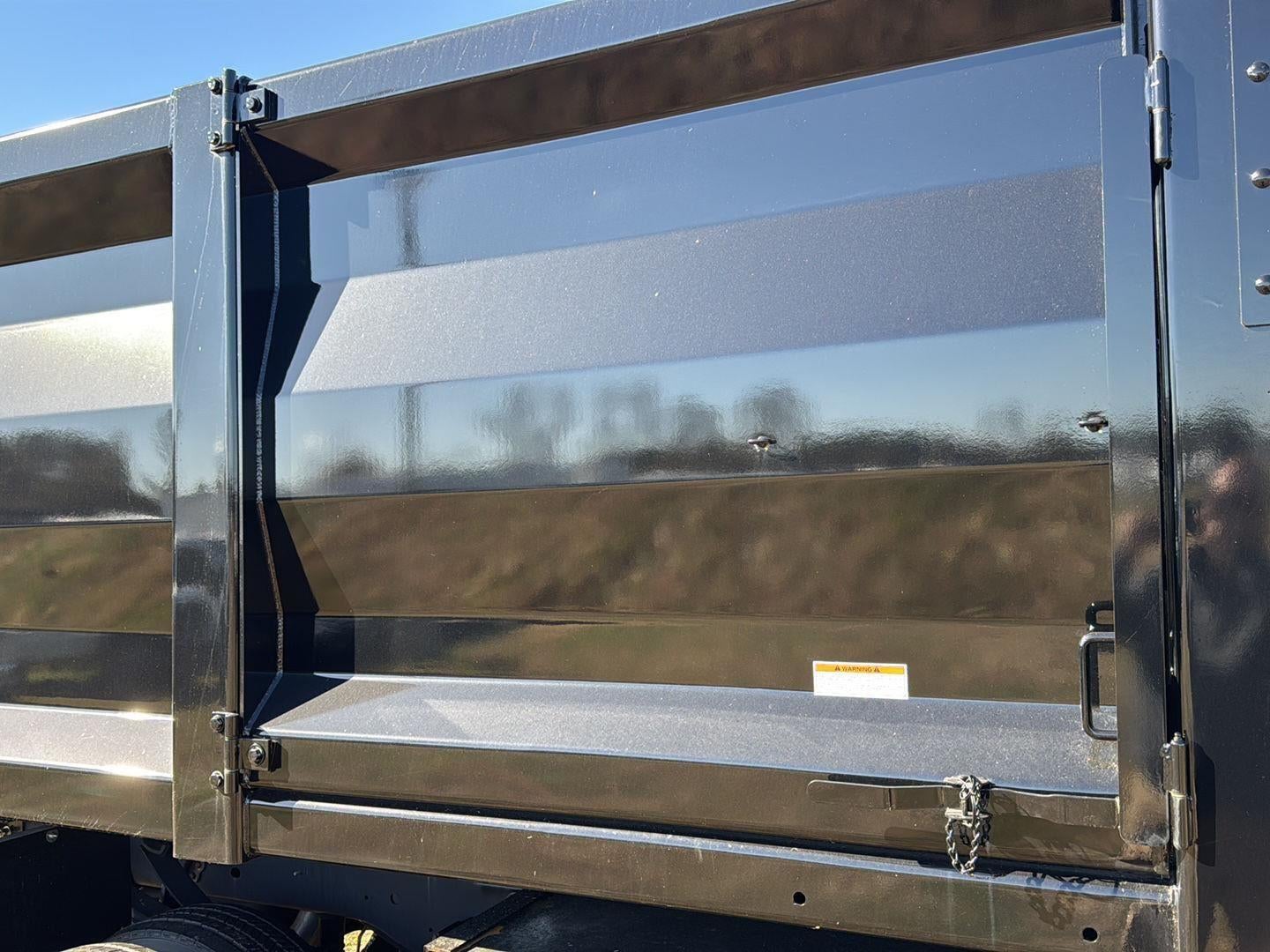 2024 Ford Super Duty F-450 DRW 12' RUGBY HEAVY DUTY STAKELESS LANDSCAPE BODY, 48" SOLID BARN DOORS, MANUAL TARP, 36" FULL CAB SHIELD, DROP DOWN COMBO HITCH 2 5/15