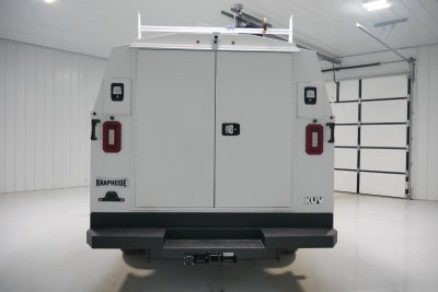 2026 Ford E-Series Cutaway E-350 10FT KNAPHEIDE KUV ENCLOSED SERVICE BODY, MASTER LOCK SYSTEM CLASS V HITCH 3 BOW LADDER RACK