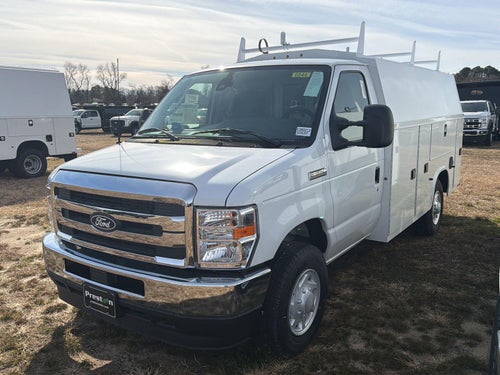 2026 Ford Econoline Cutaway E-350 10FT KNAPHEIDE KUV ENCLOSED SERVICE BODY, 3 BOW LADDER RACK CLASS V HITCH MASTER LOCK SYSTEM