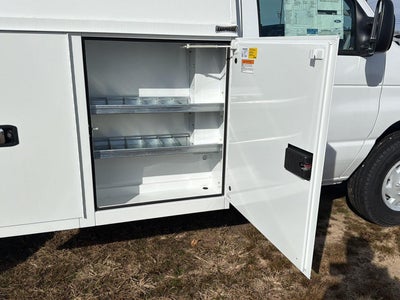 2026 Ford Econoline Cutaway E-350 10FT KNAPHEIDE KUV ENCLOSED SERVICE BODY, 3 BOW LADDER RACK CLASS V HITCH MASTER LOCK SYSTEM