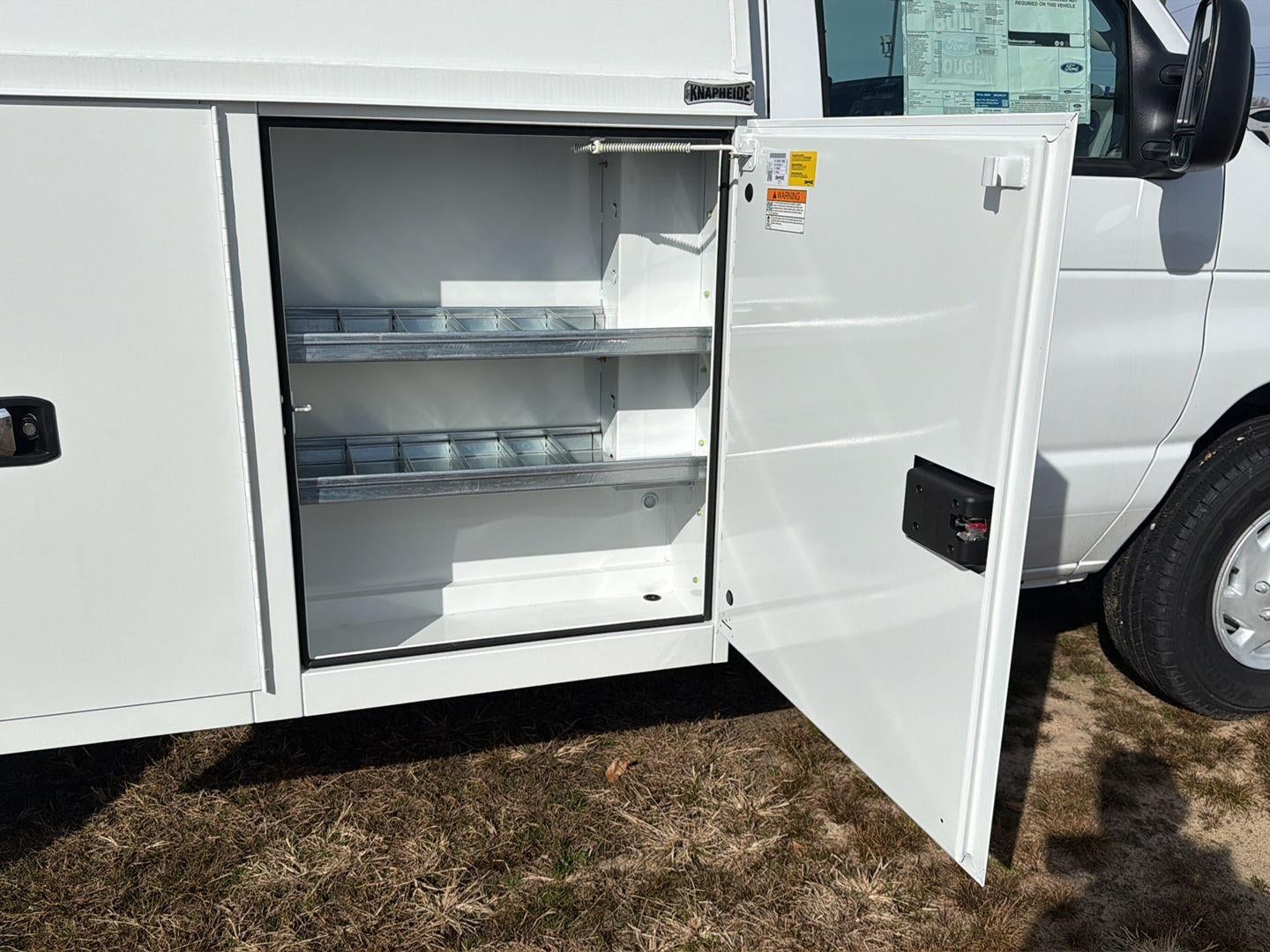 2026 Ford Econoline Cutaway E-350 10FT KNAPHEIDE KUV ENCLOSED SERVICE BODY, 3 BOW LADDER RACK CLASS V HITCH MASTER LOCK SYSTEM