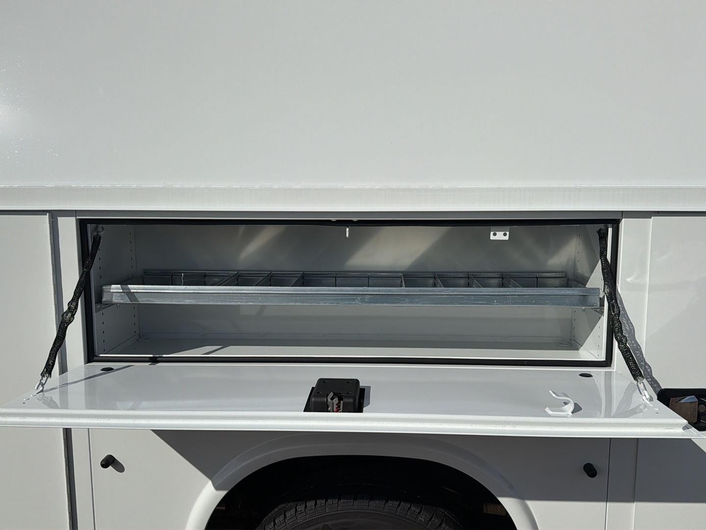 2026 Ford Econoline Cutaway E-350 10FT KNAPHEIDE KUV ENCLOSED SERVICE BODY, 3 BOW LADDER RACK CLASS V HITCH MASTER LOCK SYSTEM